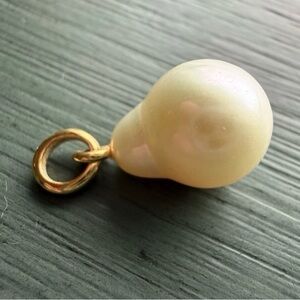 Monica Vinader Baroque Pearl Pendant Charm 18k Yellow Gold Vermeil